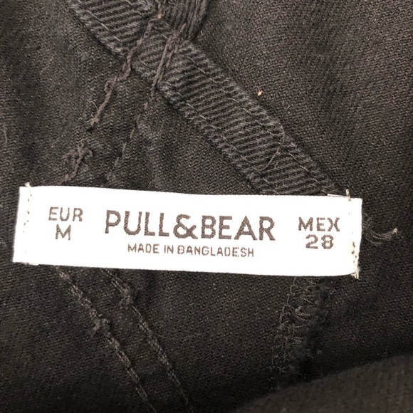 Pull & Bear Black Pinafore Dress Denim Overalls - Picture 7 of 10